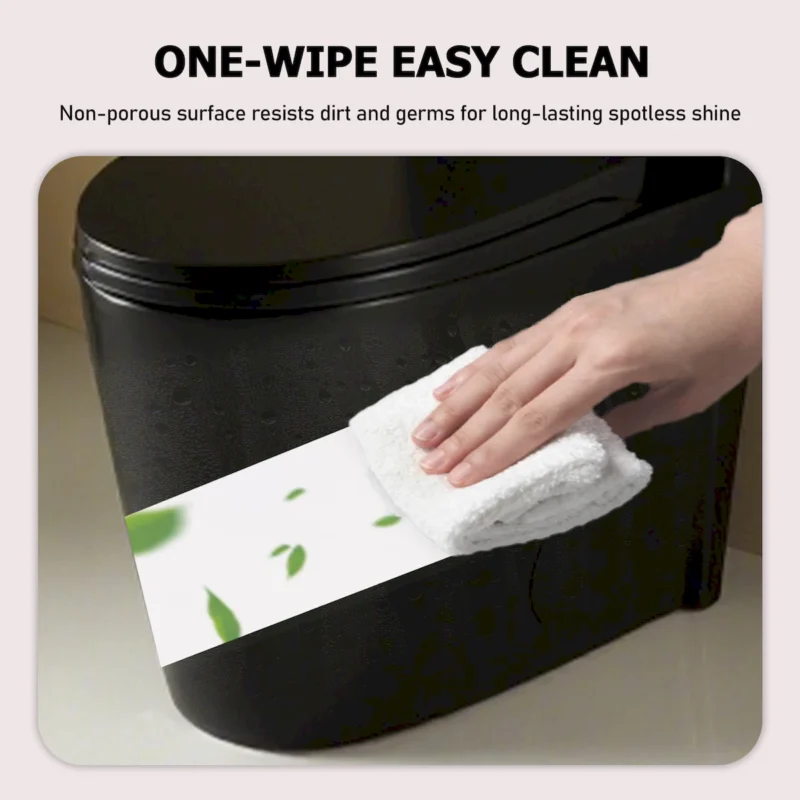 1.1/1.60 GPF Dual-Flush One Piece Toilet, Water-Saving Elongated Comfort Height Floor Mounted, Soft Close Seat, 1000 Gram Map Flushing Score Toilet, Matte Black GF-24T01-MB - Image 4