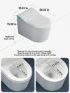 Wall-mounted Smart Toilet, Automatic Lid Opening, No Water Pressure Limitation, Wall Drain, All-in-One Bidet with Aromatherapy Deodorization for Home Use - Image 4