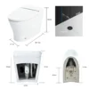 Heated Seat Smart Toilet without Bidet, Upmarket Compact Dual Flush Toilet 1/1.28 GPF, Tank less toilet with Adjustable Temp Heated Seat, Foot sensor Flush, White Night Light, Knob Control,Auto Flush - Image 2