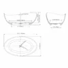 63 inch freestanding solid surface soaking bathtub for bathroom - Image 9