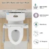 UPGRADED DESIGN Armrest, With 1.28/0.8 GPF Tornado Flush One-Piece Toilet, Siphonic S-trap 12", Soft Close Seat,Dual Flush MAP 1000g,Comfort Chair Seat ADA Height 17",Glossy White GW-007 - Image 11