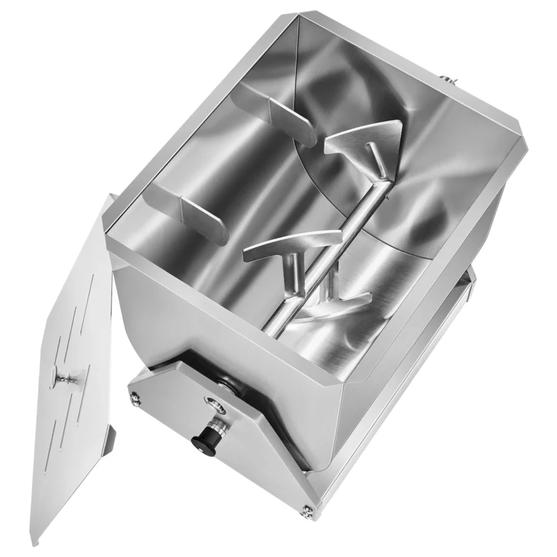 Manual Meat Mixer, 30L Tilt Tank Meat Processing Equipment(Mixing Max 30LBS for Meat), Stainless Steel Meat Mixer, Sausage Mixer Machine with Lid Handle Gear Reducer, Ground Beef Hand Mixer - Image 7