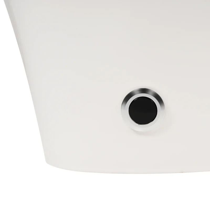 Heated Seat Smart Toilet, One Piece Toilet, Automatic Flush Tankless Toilet without Bidet, with Foot sensor Flush, Blue Night Light, Knob Control, Power Outage Flushing, Soft Close Cover,White - Image 10