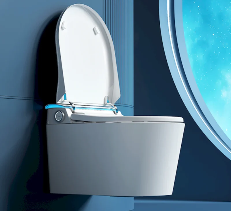 Wall-mounted Smart Toilet, Automatic Lid Opening, No Water Pressure Limitation, Wall Drain, All-in-One Bidet with Aromatherapy Deodorization for Home Use - Image 3