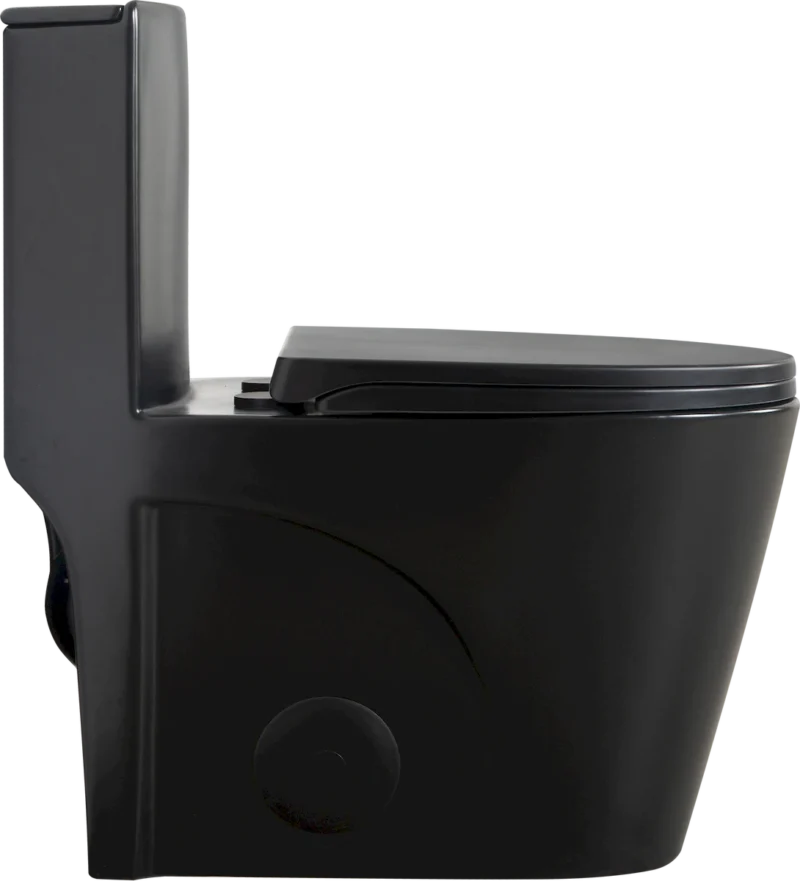 1.1/1.60 GPF Dual-Flush One Piece Toilet, Water-Saving Elongated Comfort Height Floor Mounted, Soft Close Seat, 1000 Gram Map Flushing Score Toilet, Matte Black GF-24T01-MB - Image 2