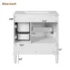 30" Bathroom Vanity with Ceramic Sink, Soft-Close Door with Built-in Shelf, Deep Drawer, Standard Drawer, Long Divider Drawer, Ample Storage Cabinet for Bathroom, Modern & Functional Design - Image 19