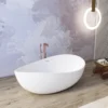 63 inch freestanding solid surface soaking bathtub for bathroom - Image 12