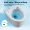Tankless Smart Toilet With Bidet Built In, One-piece Bidet Toilet Seat, Auto Flush, Auto Open/Close,Heated Seat, Warm Water and Dry, Adjustable Temp,Remote Control Side Know - Image 6
