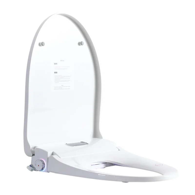 Smart Bidet Toilet Seat with Side Knob Adjustable Heated Seat with Water Temperature and Pressure Adjustment Portable Bidet with Automatic Nozzle Cleaning,Night Light,Only Seat - Image 4