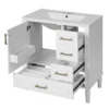 30" Bathroom Vanity with Ceramic Sink, Soft-Close Door with Built-in Shelf, Deep Drawer, Standard Drawer, Long Divider Drawer, Ample Storage Cabinet for Bathroom, Modern & Functional Design - Image 18