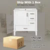 30" Bathroom Vanity with Ceramic Sink, Soft-Close Door with Built-in Shelf, Deep Drawer, Standard Drawer, Long Divider Drawer, Ample Storage Cabinet for Bathroom, Modern & Functional Design - Image 16