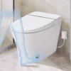 Heated Seat Smart Toilet without Bidet, Upmarket Compact Dual Flush Toilet 1/1.28 GPF, Tank less toilet with Adjustable Temp Heated Seat, Foot sensor Flush, White Night Light, Knob Control,Auto Flush - Image 11