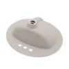 20.3 Inch Drop In Bathroom Sink White Porcelain 20.3x18 inch Ceramic Vitreous Above Counter Vanity Lavatory Sink with 3 Vessel Style Basin - Image 11
