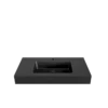 BB02-36-109, Integrated engineered solid surface basin WITHOUT drain and faucet, matte black color - Image 11