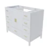 42" Bathroom Vanity Base Cabinet with 2 Soft-Close Double Doors & 9 Smooth Drawers with Slides(White) - Image 6
