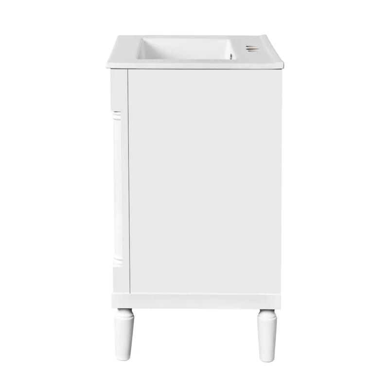 24'' Bathroom Vanity with Top Sink, 2-Tier Modern Bathroom Storage Cabinet, Single Sink Bathroom Vanity, Large Storage Shelves - Image 4