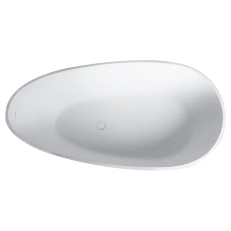 59 inch freestanding egg shape solid surface bathtub for the bathroom - Image 7