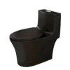 1.28/0.8 GPF Tornado Flush One-Piece Toilet Elongated, Siphonic S-trap 12",Soft Closing Seat, Button on Tank top ,Powerful Dual Flush MAP 1000g, Comfort Chair Seat ADA Height 17", Matte black MB-002 - Image 10
