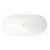 White Oval Ceramic Vessel Sink, Modern Minimalist Art Bathroom Sink Bowl, Countertop Vanity Basin - Image 8