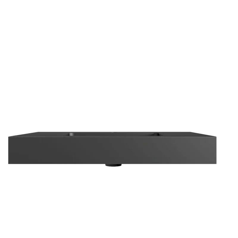 BB02-36-109, Integrated engineered solid surface basin WITHOUT drain and faucet, matte black color - Image 10