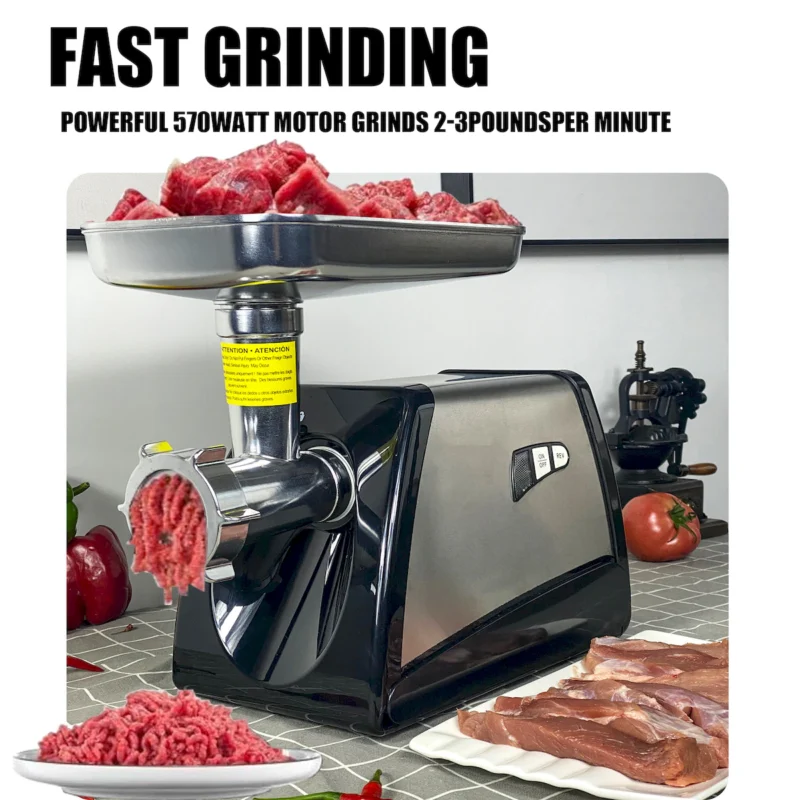 Meat Grinder & Sausage Stuffer, 570 Watt,Stainless Steel - Image 6