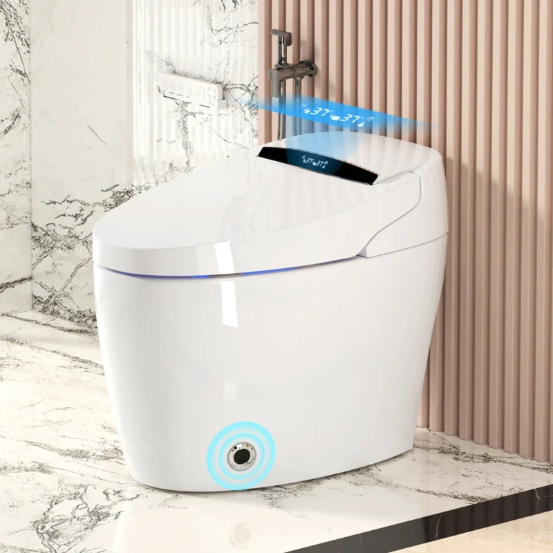 Smart Toilets with Heated Bidet Seat.Portable toilet with bidet built.Intelligent Toilet Auto Open/Close Seat. Bidet toilet with Dryer and Warm Water - Image 10