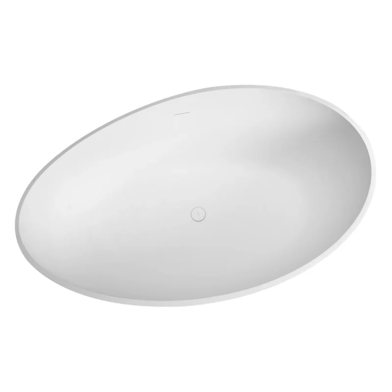 63 inch freestanding solid surface soaking bathtub for bathroom - Image 15