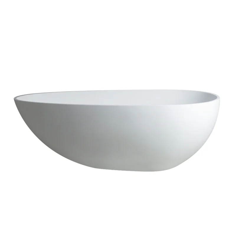 59 inch freestanding egg shape solid surface bathtub for the bathroom - Image 6