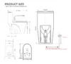 UPGRADED DESIGN Armrest, With 1.28/0.8 GPF Tornado Flush One-Piece Toilet, Siphonic S-trap 12", Soft Close Seat,Dual Flush MAP 1000g,Comfort Chair Seat ADA Height 17",Glossy White GW-007 - Image 7