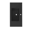 BB02-36-109, Integrated engineered solid surface basin WITHOUT drain and faucet, matte black color - Image 9
