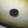 Bathroom Artistic Tempered Glass Gilded black Vessel Bathroom Sink with Black Pop-up Drain, Boat Shape Bathroom Sink Above Counter (no Faucet) - Image 7