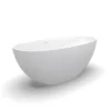 61 inch small size artificial stone solid surface freestanding bathroom bathtub - Image 2