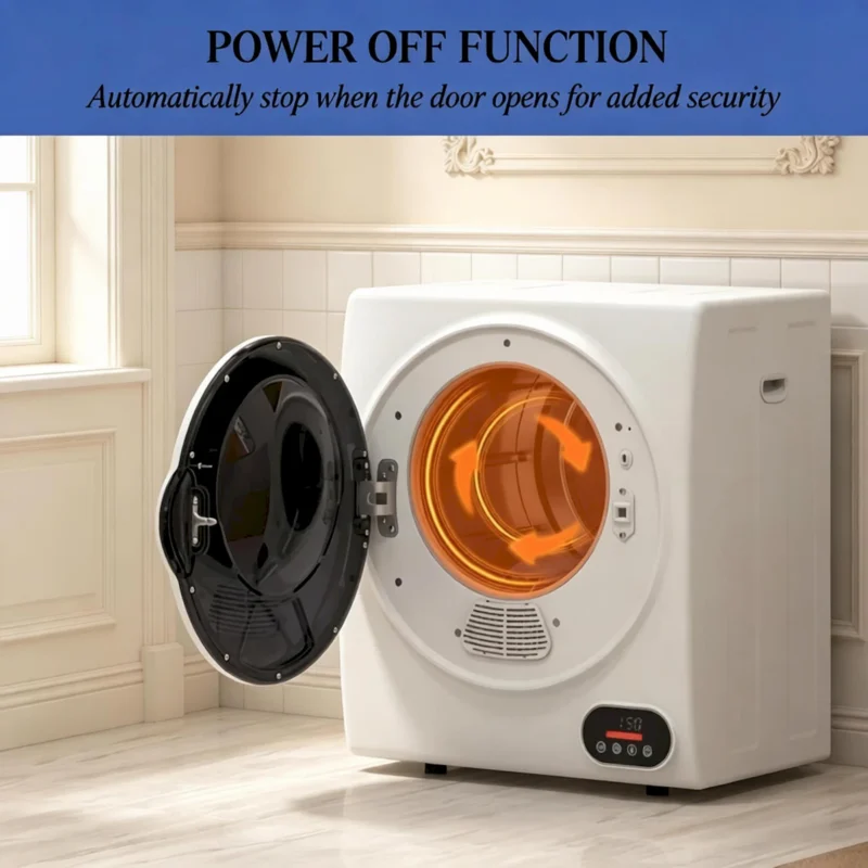 Compact Front-Load Dryer,Portable Clothes Dryer,Versatile Laundry Dryer with Stackable,Freestanding or Wall-Mounted Design - Image 6