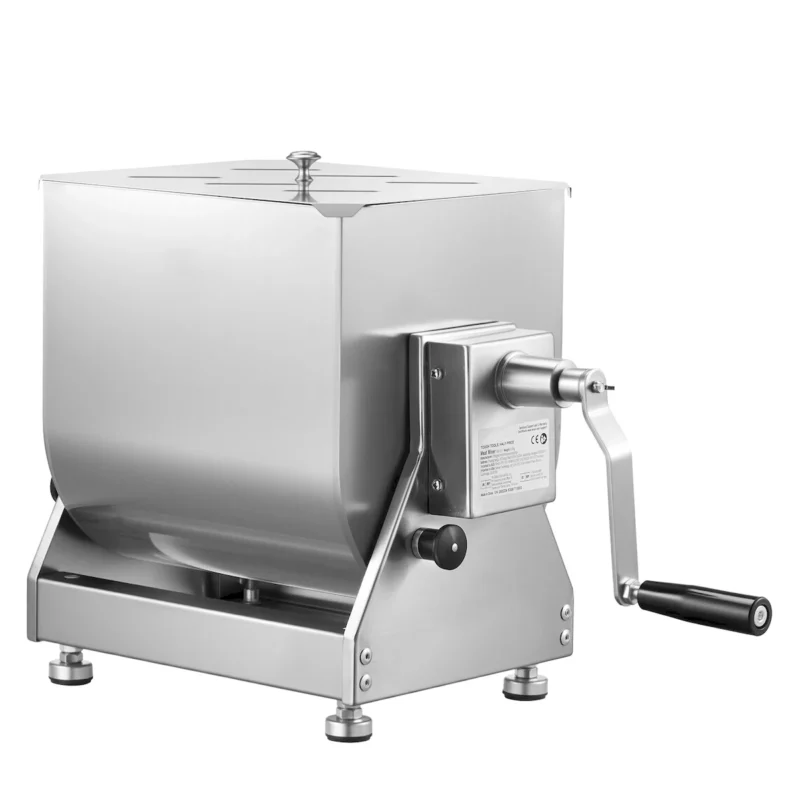 Manual Meat Mixer, 30L Tilt Tank Meat Processing Equipment(Mixing Max 30LBS for Meat), Stainless Steel Meat Mixer, Sausage Mixer Machine with Lid Handle Gear Reducer, Ground Beef Hand Mixer - Image 4