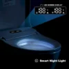Smart Bidet Toilet Seat with Side Knob Adjustable Heated Seat with Water Temperature and Pressure Adjustment Portable Bidet with Automatic Nozzle Cleaning,Night Light,Only Seat - Image 9