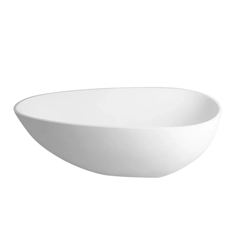 59 inch freestanding egg shape solid surface bathtub for the bathroom - Image 5