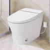 Heated Seat Smart Toilet without Bidet, Upmarket Compact Dual Flush Toilet 1/1.28 GPF, Tank less toilet with Adjustable Temp Heated Seat, Foot sensor Flush, White Night Light, Knob Control,Auto Flush - Image 9