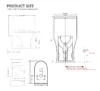 1.28/0.8 GPF Tornado Flush One-Piece Toilet Elongated, Siphonic S-trap 12",Soft Closing Seat, Button on Tank top ,Powerful Dual Flush MAP 1000g, Comfort Chair Seat ADA Height 17", Matte black MB-002 - Image 9