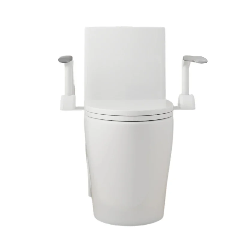 UPGRADED DESIGN Armrest, With 1.28/0.8 GPF Tornado Flush One-Piece Toilet, Siphonic S-trap 12", Soft Close Seat,Dual Flush MAP 1000g,Comfort Chair Seat ADA Height 17",Glossy White GW-007 - Image 5