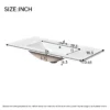 36" Single Bathroom Basin Sink, Vanity Top Only, 3-Faucet Holes, Ceramic - Image 2