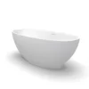61 inch small size artificial stone solid surface freestanding bathroom bathtub - Image 10