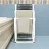 Metal Freestanding Towel Rack 3 Tiers Hand Towel Holder Organizer for Bathroom Accessories, White - Image 3
