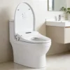 Smart Bidet Toilet Seat with Side Knob Adjustable Heated Seat with Water Temperature and Pressure Adjustment Portable Bidet with Automatic Nozzle Cleaning,Night Light,Only Seat - Image 12