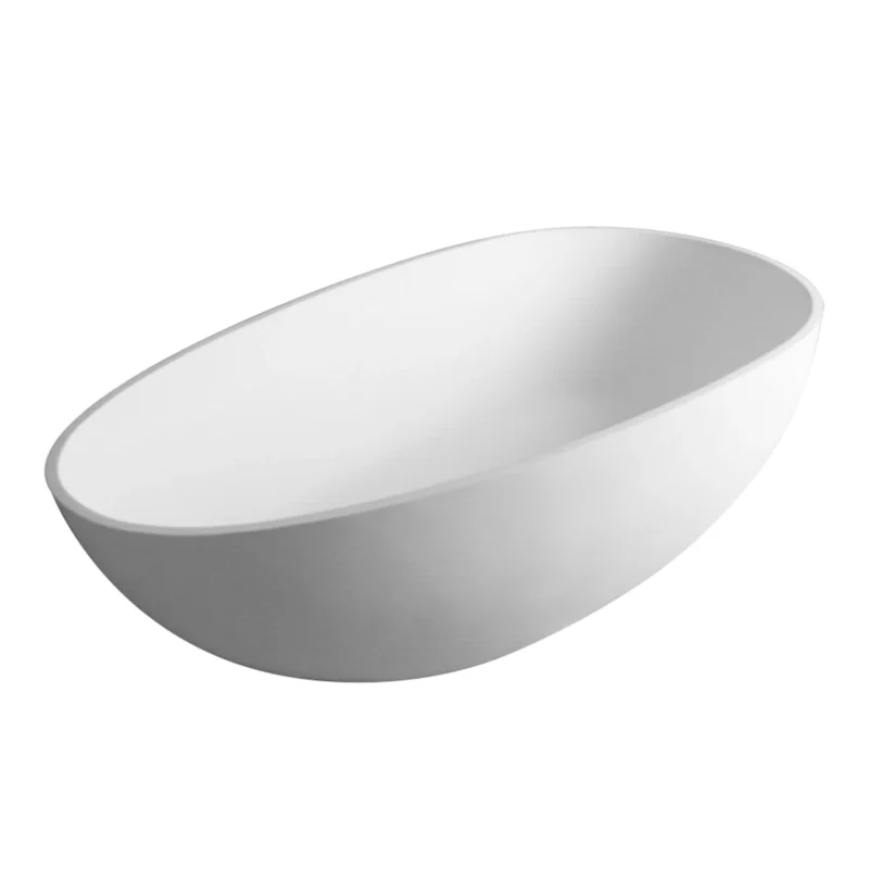 59 inch freestanding egg shape solid surface bathtub for the bathroom - Image 10