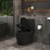 1.1/1.6 GPF Tornado Flush One-Piece Toilet for bathrooms,Siphonic S-trap 12",Elongated Bowl with Soft Close Seat,Powerful Dual Flush MAP 1000g,Comfort Chair Seat ADA Height 17", Matte black 26T01-MB - Image 4