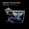 Smart Toilet Bidet Combo with Foot Sensor Open Cover/Seat, Self-Cleaning Nozzle, LED Display, Three Level Heated Seat/Airflow, Night Light, Knob Control, Soft Close, Auto Flush, with Remote Control - Image 5