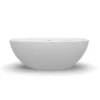 61 inch small size artificial stone solid surface freestanding bathroom bathtub - Image 5