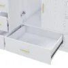 42" Bathroom Vanity Base Cabinet with 2 Soft-Close Double Doors & 9 Smooth Drawers with Slides(White) - Image 4