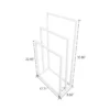 Metal Freestanding Towel Rack 3 Tiers Hand Towel Holder Organizer for Bathroom Accessories, White - Image 2