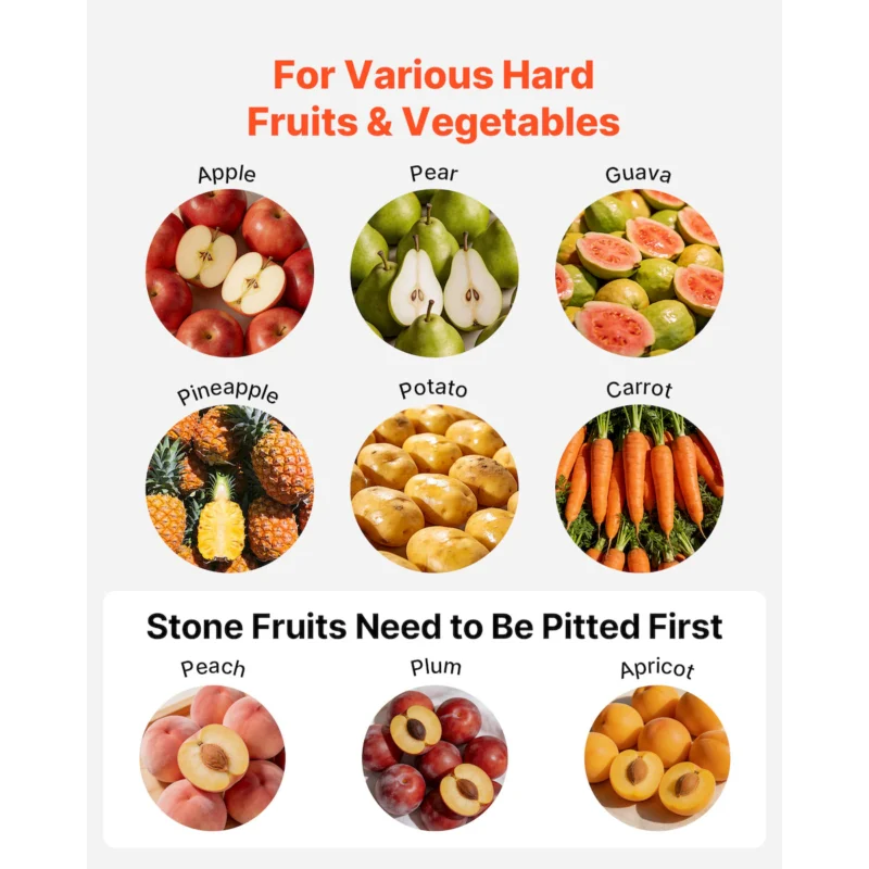1100W Electric Fruit Apple Crusher, SUS304 Freestanding Crushing Machine, Grinds Whole Apples Up to 3.15" Dia, 164 KG/H Capacity, Cider Press for Apples, Pears, Pineapple, Guava, Carrot, Potato - Image 6